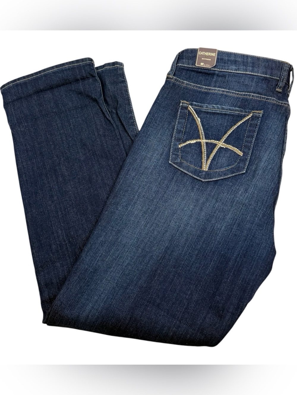KUT from the Kloth Catherine Boyfriend Jeans Dark Wash Size 14 NWT